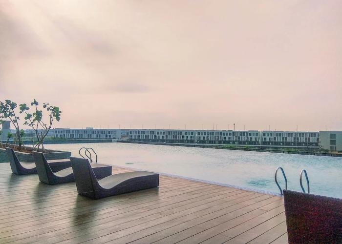 Homey And Minimalist Studio At Vasanta Innopark Apartment