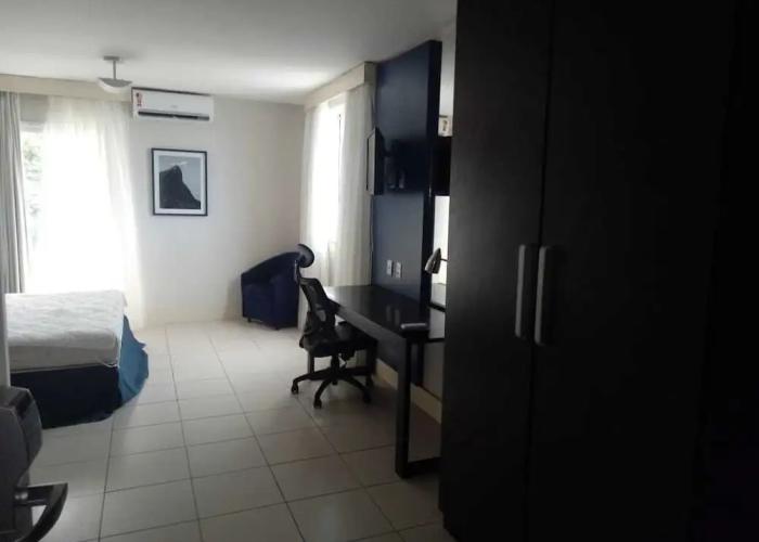 Flat pé na areia com vista internet e ar