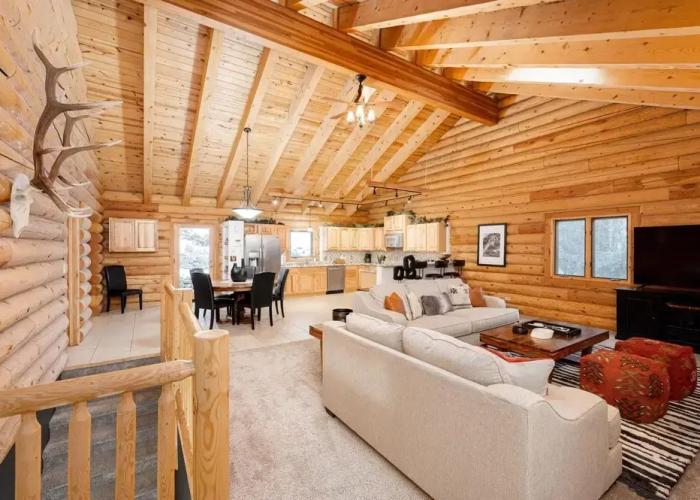 Iconic Log Cabin Escape Idaho Springs Hot Tub