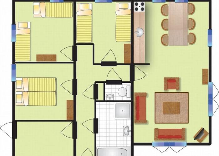 Well-kept Bungalow With Dishwasher Near the Beach