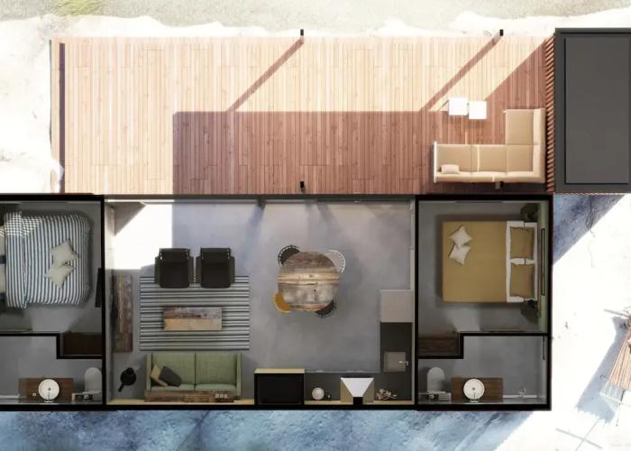 Comfy Lodge with 2 Bathrooms near Beach