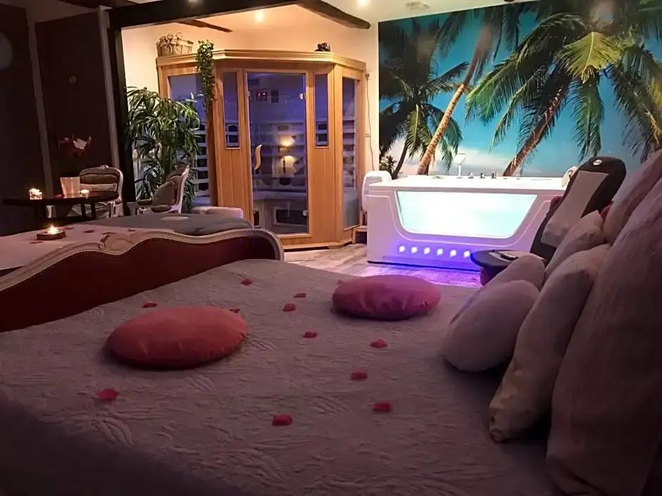 Le Mas Romantique avec Jacuzzi et Sauna privé