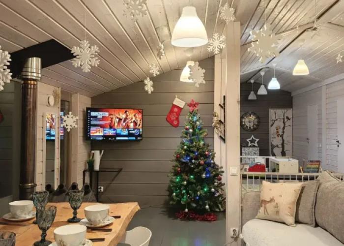 Barn s baney i bolshoy igrovoy zonoy Private House