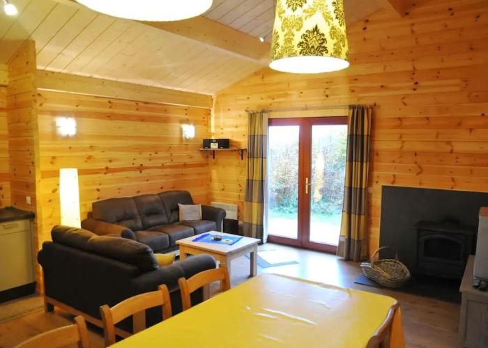 Modern Chalet With Stove Located in the Forest