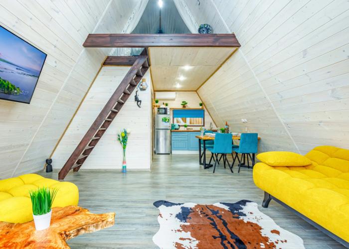 Dizaynerskiy relax A-Frame Private house