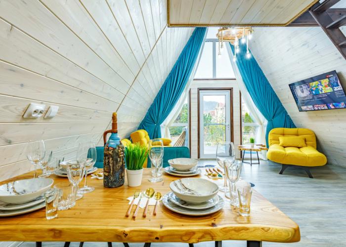 Dizaynerskiy relax A-Frame Private house