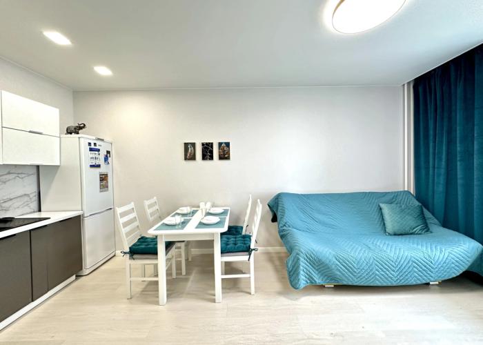 Lyuks Akvamarin s Dizaynerskim Remontom, Dlya Bolshoy Semi Apartments