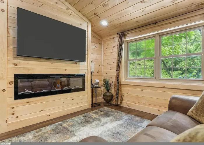 King Bed Fireplace Hot Tub Foos Ball