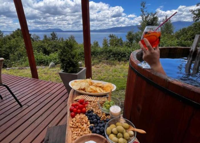 Cabañas Ayalén con vista al Lago
