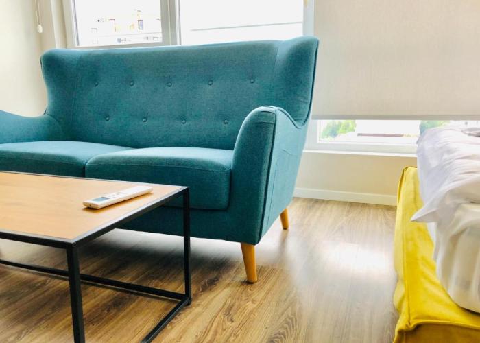 Turquoise and Magenta Apartment