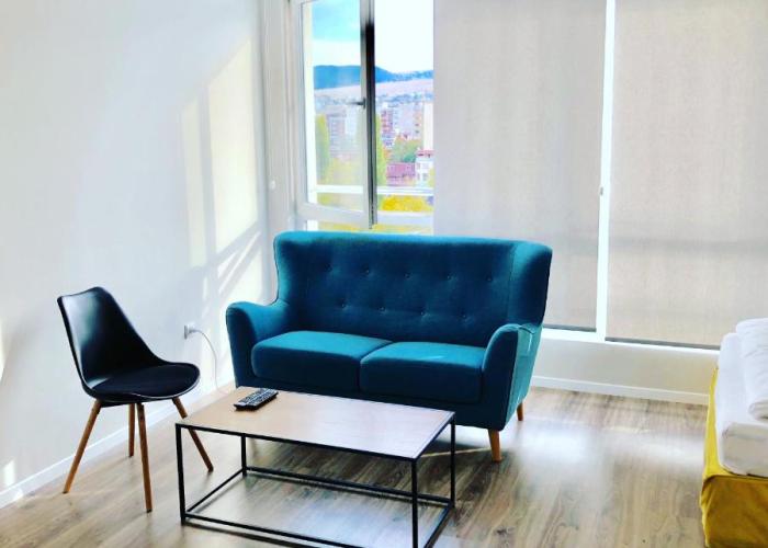 Turquoise and Magenta Apartment
