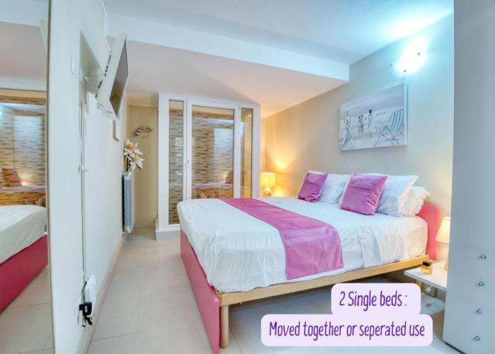 Panorama lake view, pool & garden, 2 bathrooms, kingsize & single-beds, fast Internet