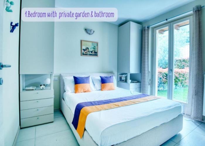 Panorama lake view, pool & garden, 2 bathrooms, kingsize & single-beds, fast Internet