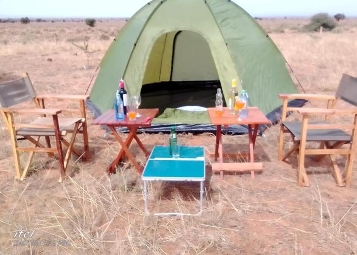 Amanya 2- Twin Pitch Tent with Mt Kili view