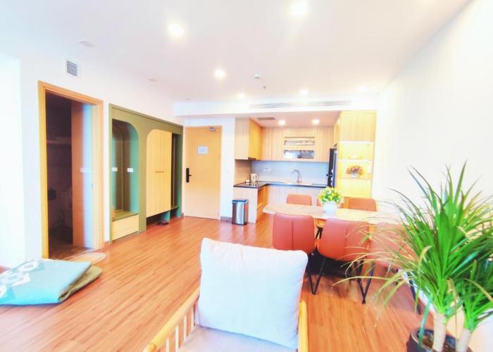 Căn hộ du lịch FLC sea tower 2 giường đôi có bồn tắm ban công view biển.Đầy đủ tiện nghi