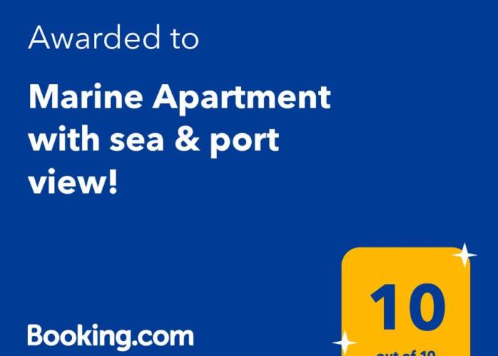 Marine Apartment with sea & port view!