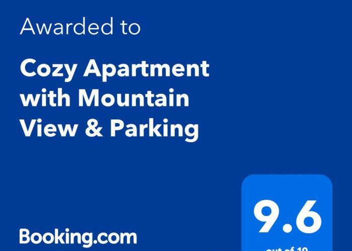 Cozy Apartment with Mountain View & Parking