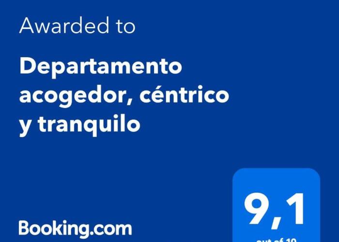 Departamento acogedor, céntrico y tranquilo