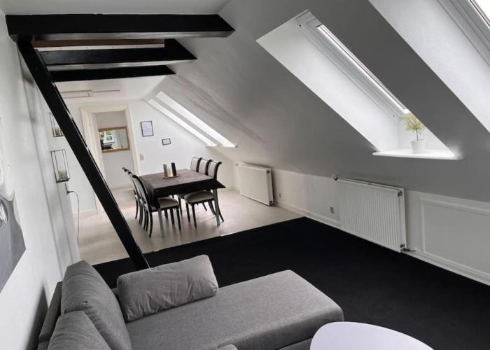 Stor rummelig lejlighed med egen P-plads