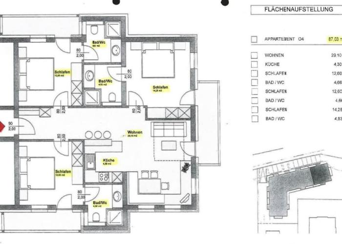 Exklusives Apt mit 3 Schlafzimmern & 3 Bädern