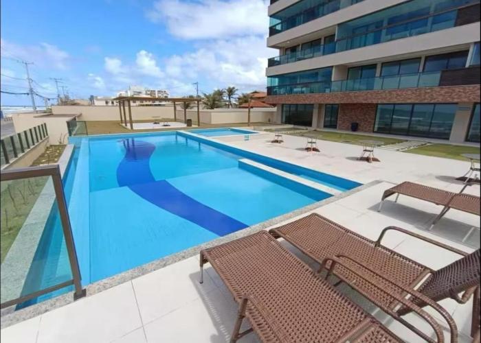 Pé na Areia, Piscina Borda Infinita, Vaga de Garagem, Portaria 24 hs