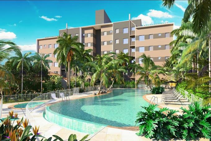 Apartamento com piscina aquecida e churrasqueira