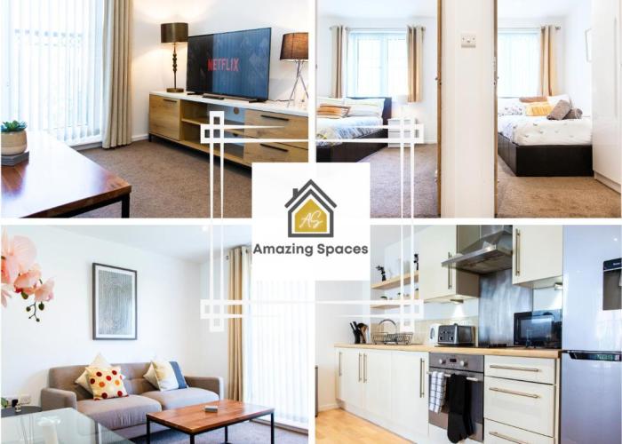 Executive 2 Bed Apartment with Free Parking by Amazing Spaces Relocations Ltd