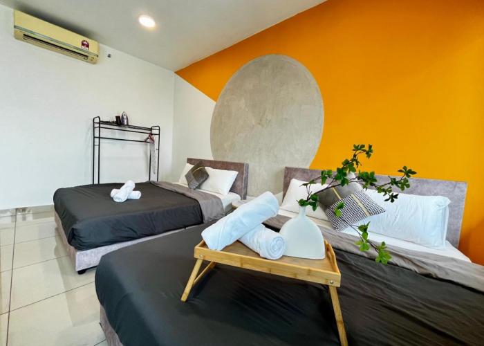 1-5 Pax Comfy Trefoil Studio-Walk to Setia City Mall & Setia City Convention Centre
