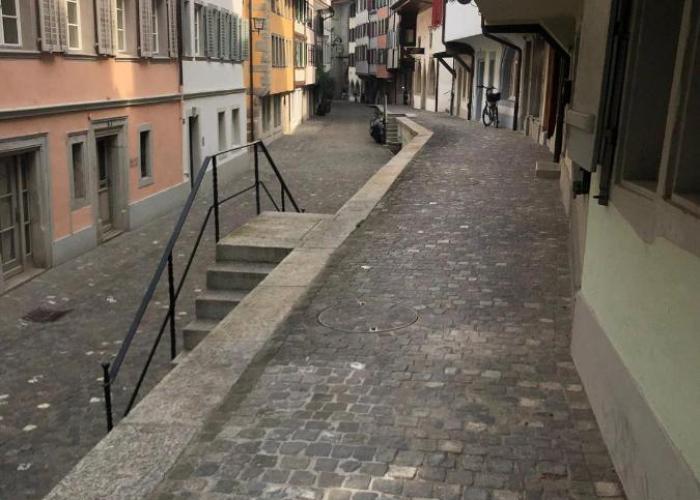 Bedroom cum office with shared shower in Zug's Old Town