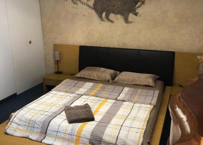 Bedroom cum office with shared shower in Zug's Old Town