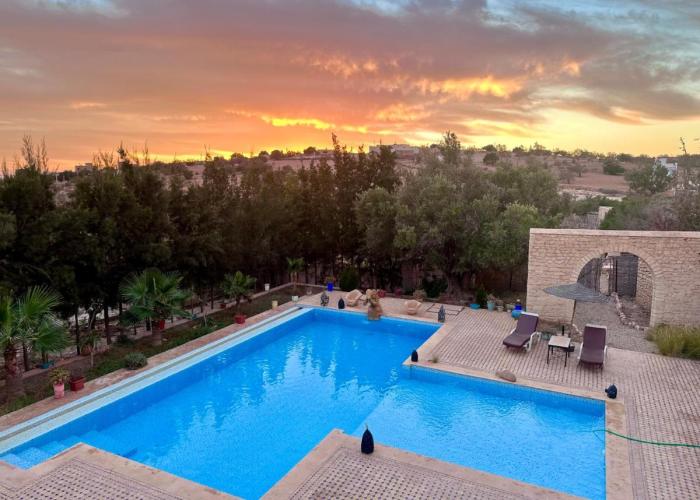 QUIET OASIS Luxury Stone Villa with Panoramic Views near Essaouira