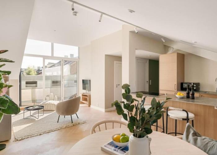 Dinbnb Apartments Grünerløkka I Penthouse with Private Rooftop I 2-Bedroom with Double Queen Room & 2 Bathrooms
