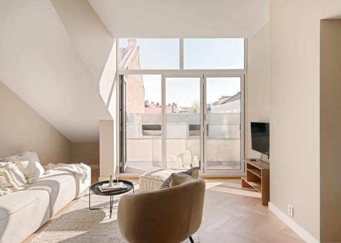 Dinbnb Apartments Grünerløkka I Penthouse with Private Rooftop I 2-Bedroom with Double Queen Room & 2 Bathrooms