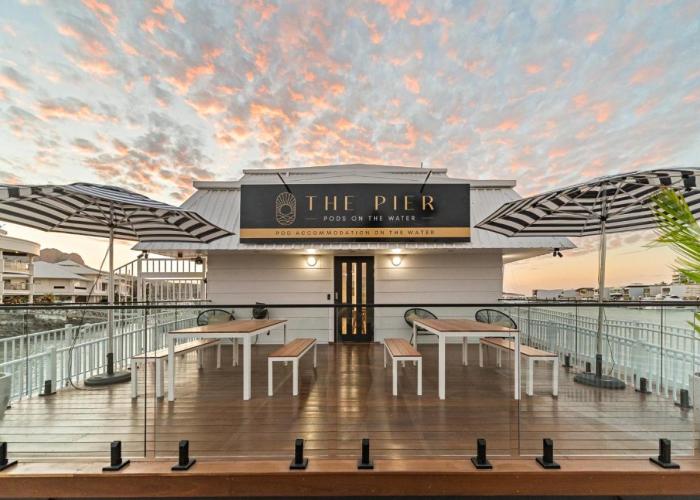 The Pier Pods on the water- 50m from Townsville bus terminal and ferry terminal- Passport ID requried