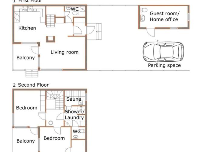Lakeside Retreat near the University, with 2 free parking spots