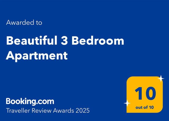 Beautiful 3 Bedroom Apartment