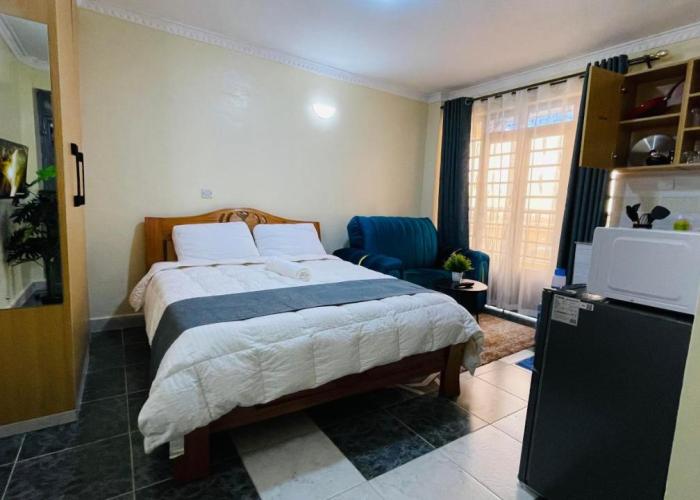 Furnished Studio Apartment at BH Crown Z Towers, Opposite Quickmart Kamakis