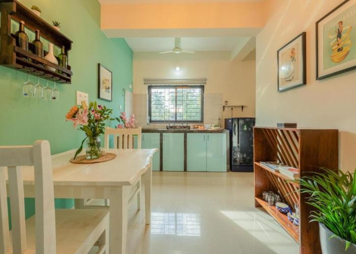 Sage Blush Cozy2BHK in Siolim by Lazy Daze Stays