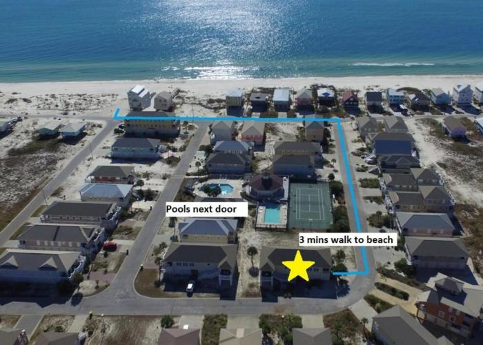 Gulf Shores Haven Pools Tent Tiki Bar Games Pool Table Early Checkin