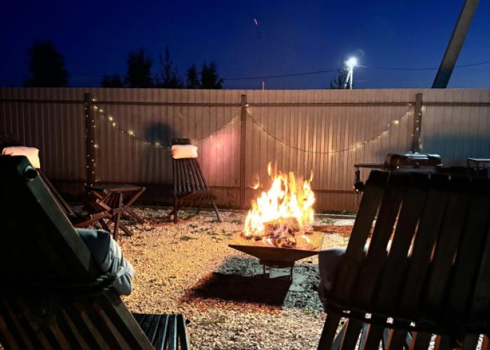 Uyutny dom v stile barnkhaus, s saunoy, nedaleko ot reki Private house